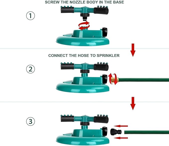 Garden Sprinkler 360 ° Rotating Water